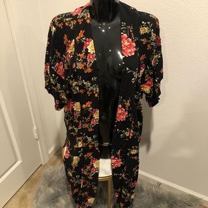 Forever 21 floral cardigan